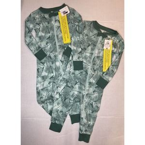 Cat & Jack Tie Dye W/sharks Sleepers-12 Mthsx2 Twins